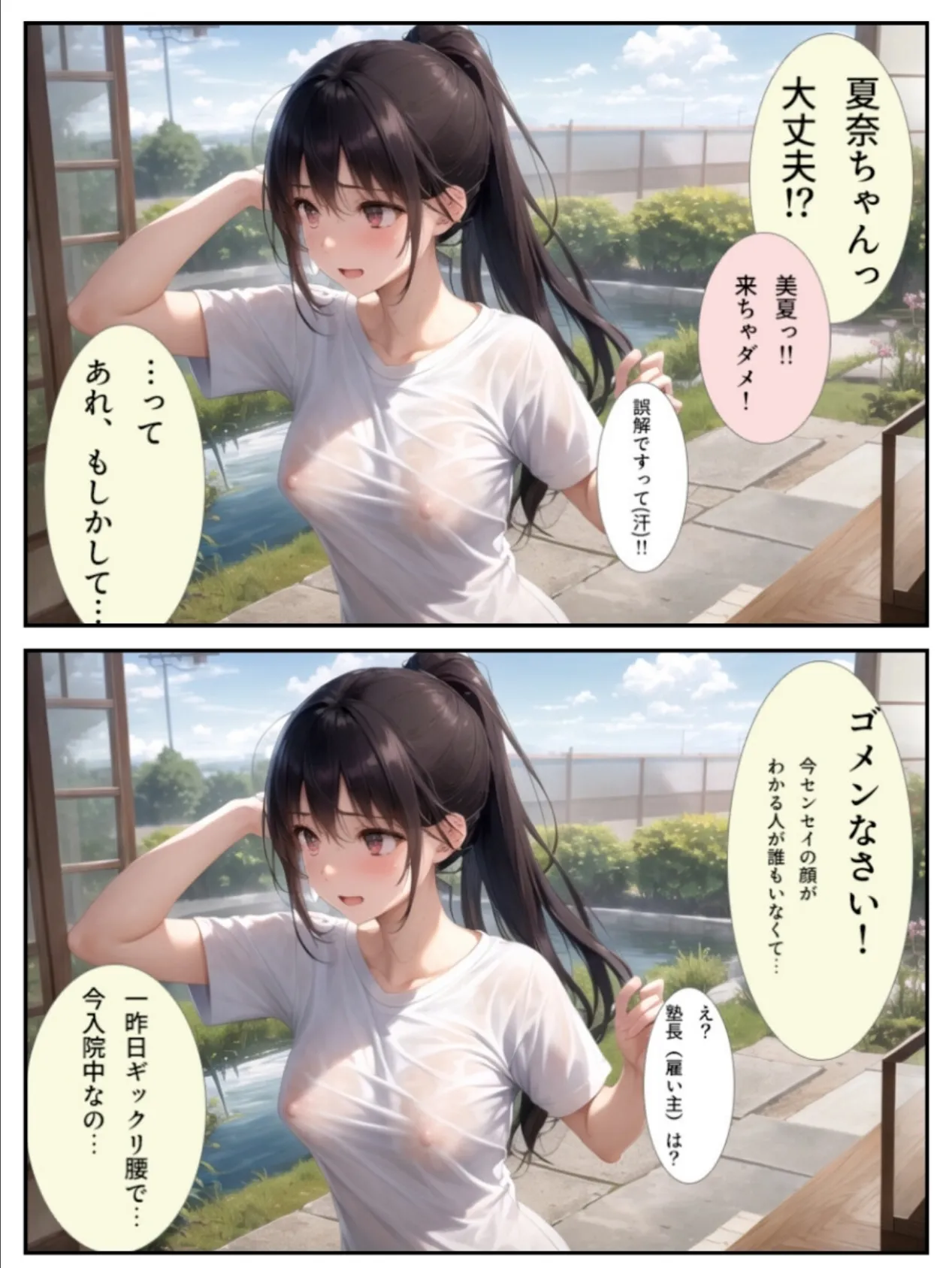 ふたつの夏 〜君と僕の30日〜 ＜合冊版＞ 制服＆巫女スタイルおまけイラスト付き【フルカラー】 13ページ